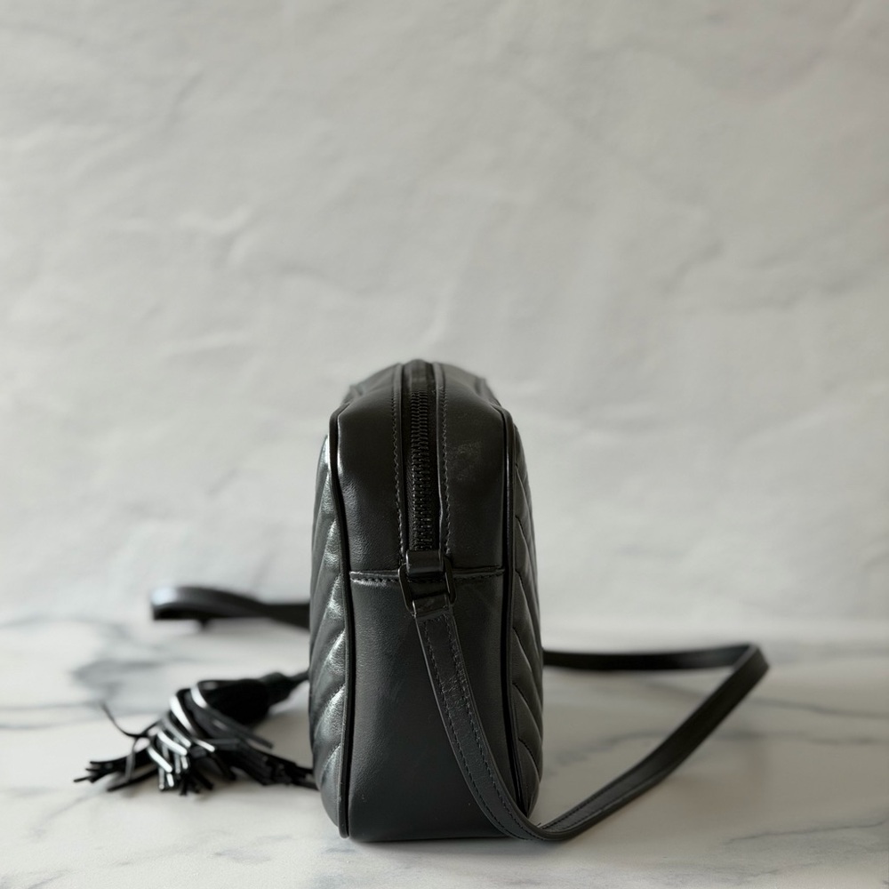Yves Saint Laurent Lou Mattelassé Medium Camera Bag w/ Tassels - Picture 2 of 9